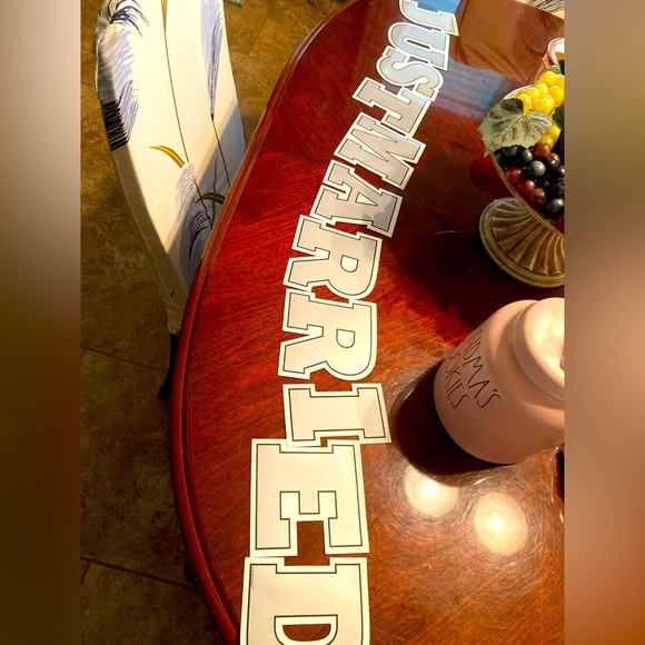 Other Just Married Vinyl Letters Each Is Approx 55 Inches